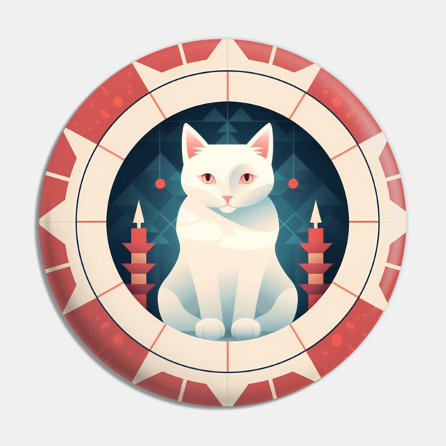 Turkish Van Cat Xmas Ornament, Love Cats Pin by logiamerch