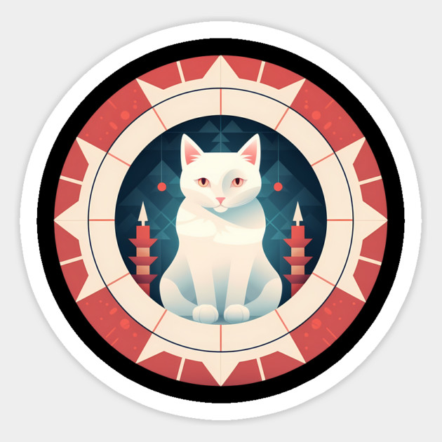 Turkish Van Cat Xmas Ornament, Love Cats Sticker by logiamerch