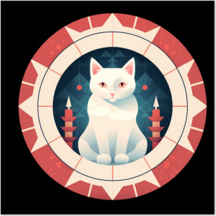 Turkish Van Cat Xmas Ornament, Love Cats Posters and Art