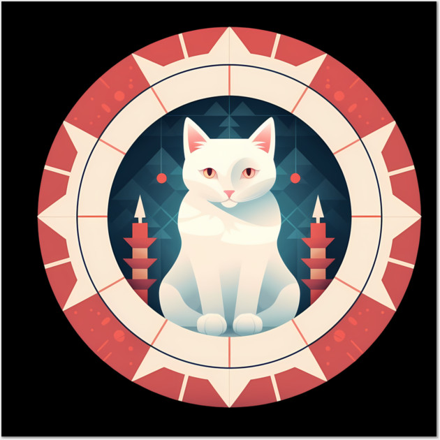 Turkish Van Cat Xmas Ornament, Love Cats Wall Art by logiamerch