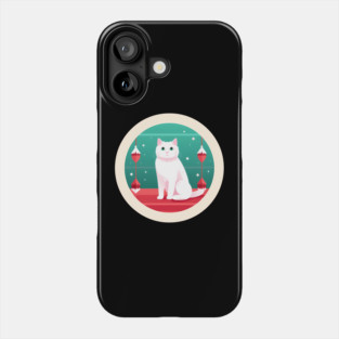 Turkish Van Cat Xmas Ornament, Love Cats Phone Case