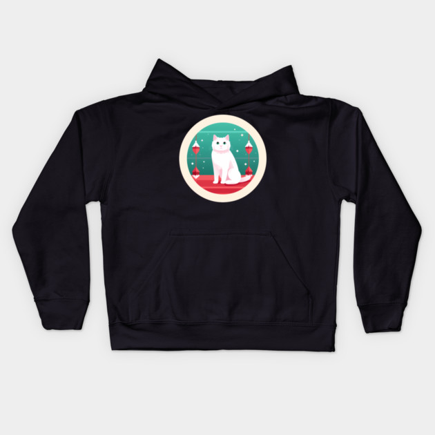 Turkish Van Cat Xmas Ornament, Love Cats Kids Hoodie by logiamerch