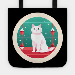 Turkish Van Cat Xmas Ornament, Love Cats Tote