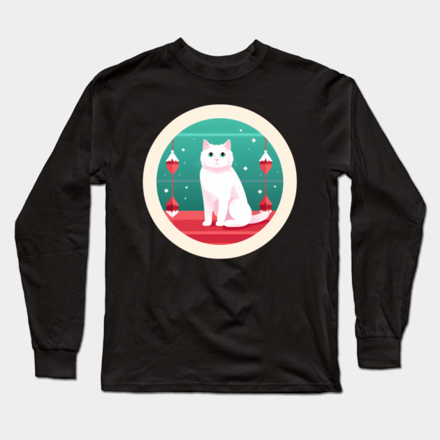 Turkish Van Cat Xmas Ornament, Love Cats Long Sleeve T-Shirt by logiamerch