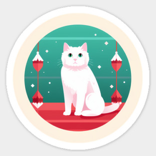 Turkish Van Cat Xmas Ornament, Love Cats Magnet