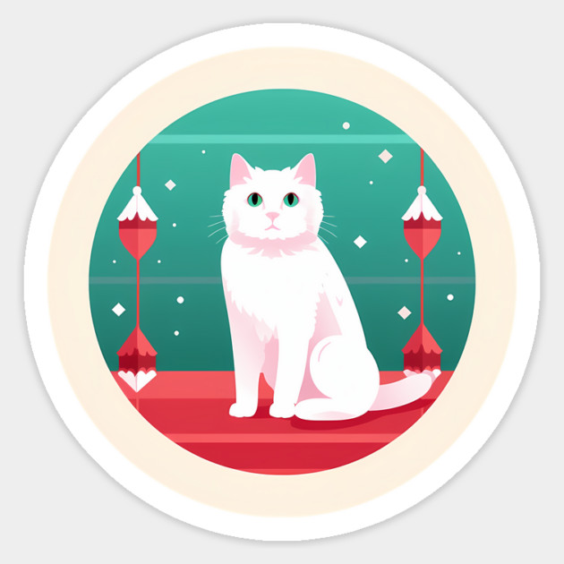 Turkish Van Cat Xmas Ornament, Love Cats Magnet by logiamerch