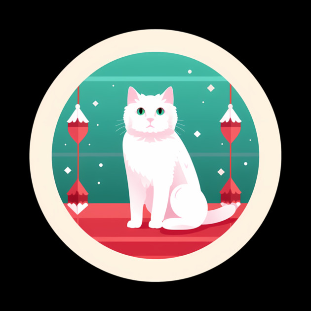 Turkish Van Cat Xmas Ornament, Love Cats by logiamerch