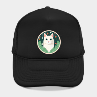 Turkish Van Cat Xmas Ornament, Love Cats Hat