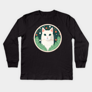 Turkish Van Cat Xmas Ornament, Love Cats Kids Long Sleeve T-Shirt