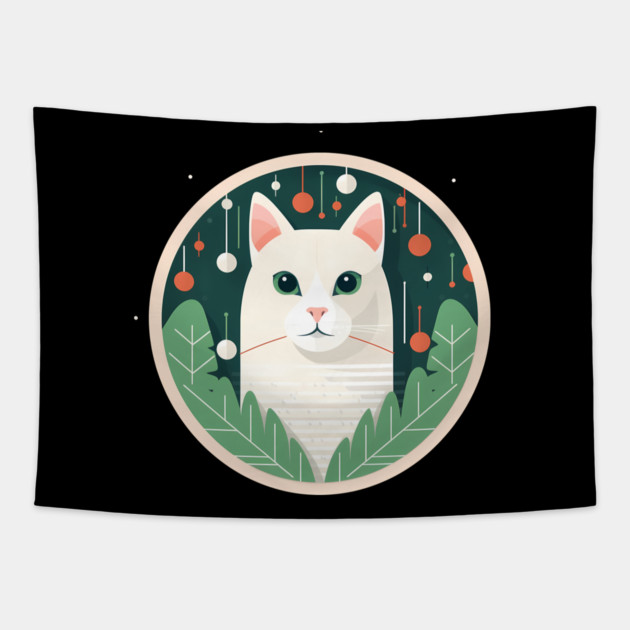 Turkish Van Cat Xmas Ornament, Love Cats Tapestry by logiamerch