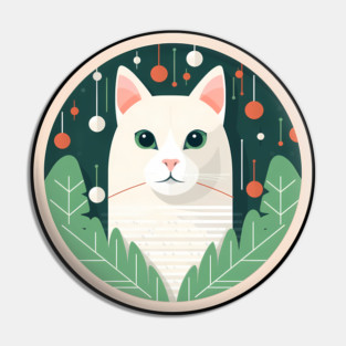 Turkish Van Cat Xmas Ornament, Love Cats Pin