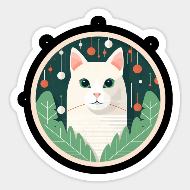 Turkish Van Cat Xmas Ornament, Love Cats Sticker by logiamerch