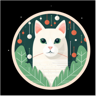 Turkish Van Cat Xmas Ornament, Love Cats Posters and Art