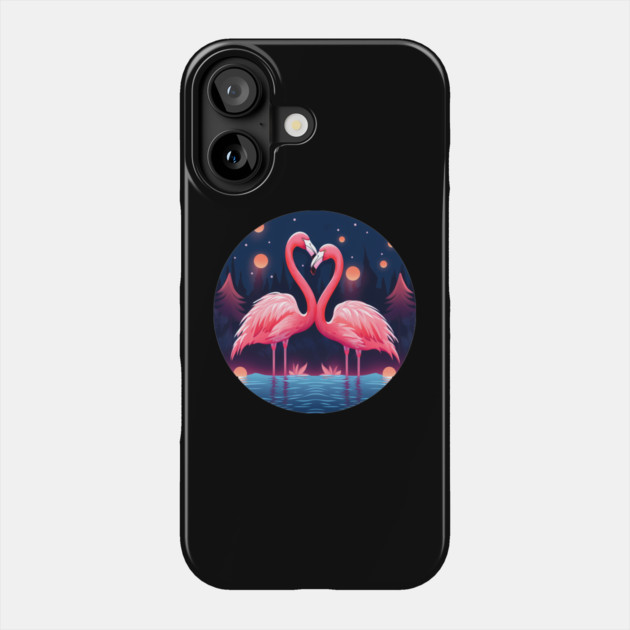 Flamingo Flock Sunset, Love Flamingos Phone Case by logiamerch