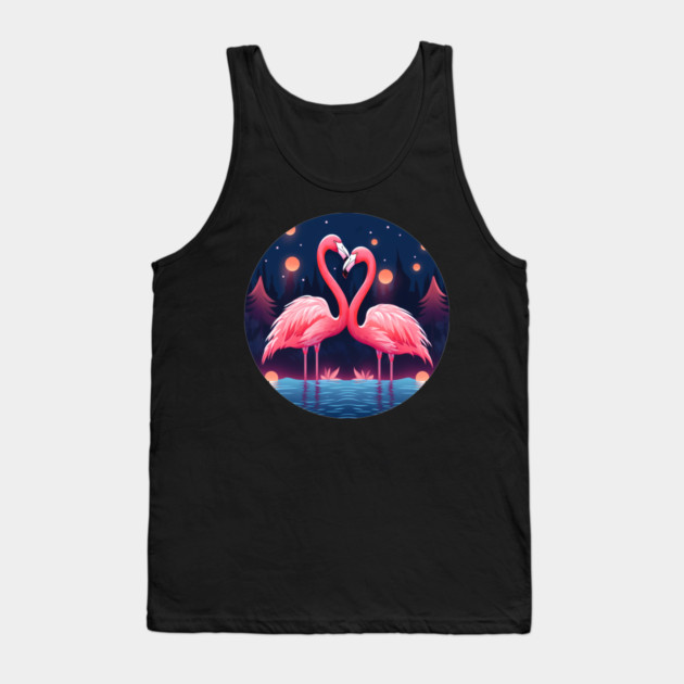 Flamingo Flock Sunset, Love Flamingos Tank Top by logiamerch