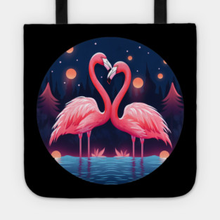Flamingo Flock Sunset, Love Flamingos Tote
