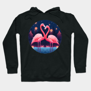 Flamingo Flock Sunset, Love Flamingos Hoodie