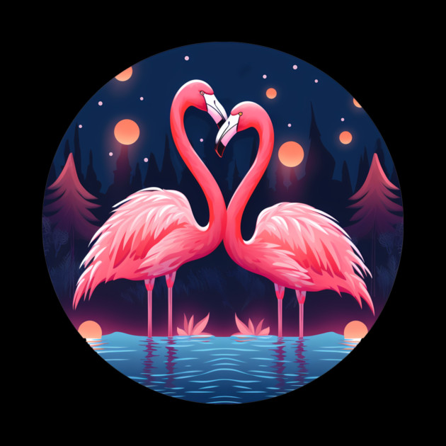 Flamingo Flock Sunset, Love Flamingos by logiamerch