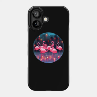 Flamingo Flock Sunset, Love Flamingos Phone Case