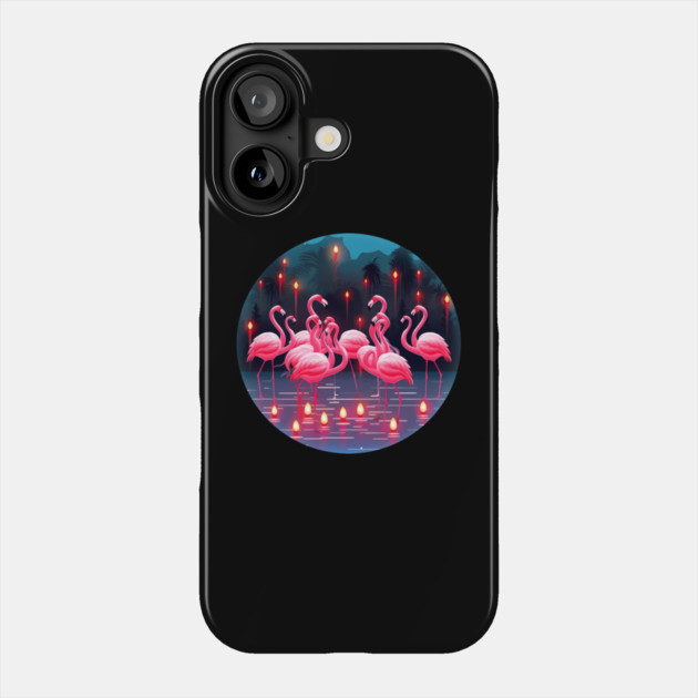 Flamingo Flock Sunset, Love Flamingos Phone Case by logiamerch