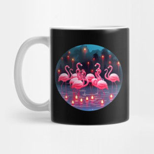 Flamingo Flock Sunset, Love Flamingos Mug
