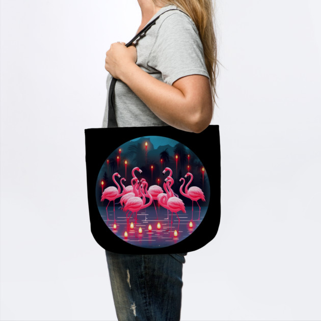 Flamingo Flock Sunset, Love Flamingos by logiamerch