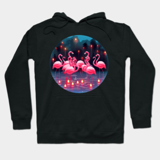 Flamingo Flock Sunset, Love Flamingos Hoodie