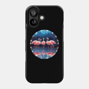 Flamingo Flock Sunset, Love Flamingos Phone Case