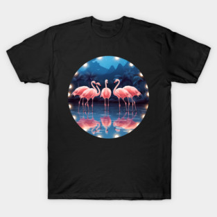 Flamingo Flock Sunset, Love Flamingos T-Shirt