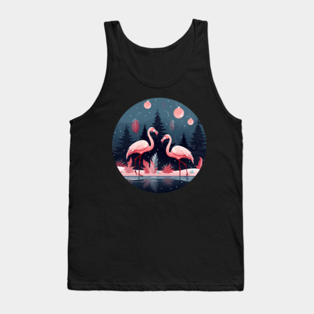 Flamingo Flock Sunset, Love Flamingos Tank Top by logiamerch