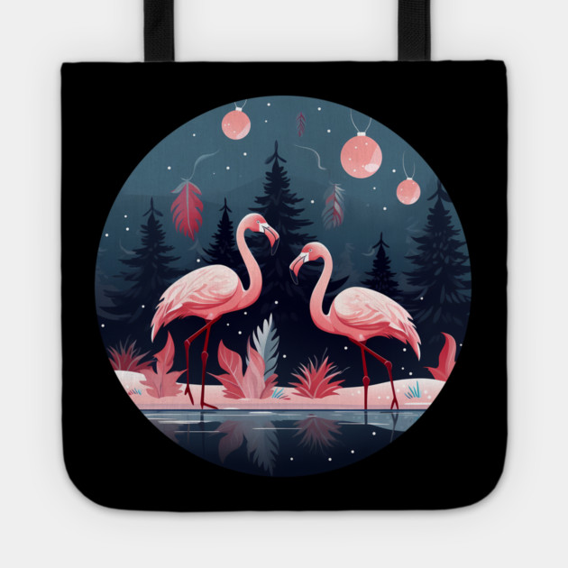 Flamingo Flock Sunset, Love Flamingos Tote by logiamerch