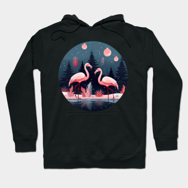 Flamingo Flock Sunset, Love Flamingos Hoodie by logiamerch