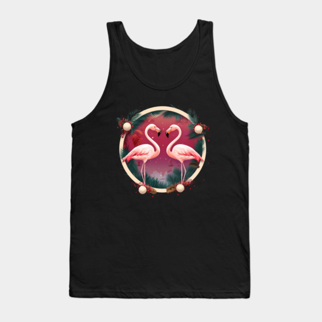 Flamingo Flock Sunset, Xmas,  Love Flamingos Tank Top by logiamerch
