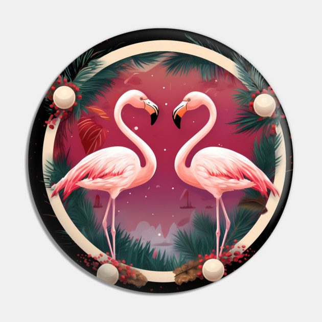 Flamingo Flock Sunset, Xmas,  Love Flamingos Pin by logiamerch