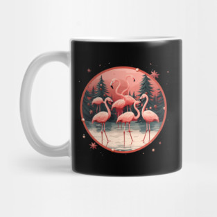 Flamingo Flock Sunset, Xmas,  Love Flamingos Mug