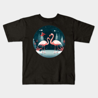 Flamingo Flock Sunset, Xmas,  Love Flamingos Kids T-Shirt