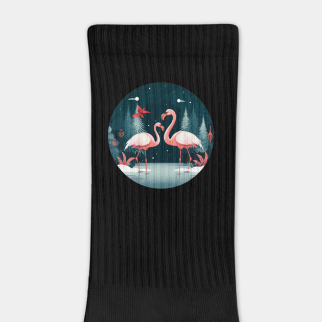 Flamingo Flock Sunset, Xmas,  Love Flamingos by logiamerch