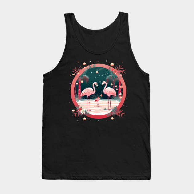 Flamingo Flock Sunset, Xmas,  Love Flamingos Tank Top by logiamerch
