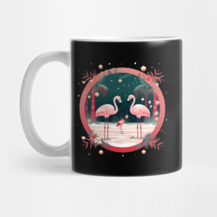 Flamingo Flock Sunset, Xmas,  Love Flamingos Mug