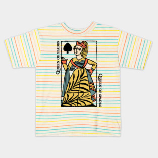 Character of Playing Card Queen of Spades Kids T-Shirt