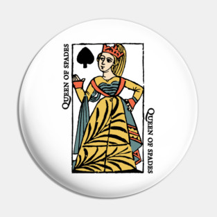 Character of Playing Card Queen of Spades Pin