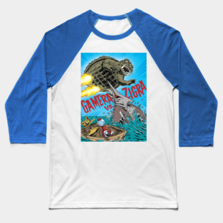 MST3K Mystery Science Promotional Artwork - Gamera vs Zigra Baseball T-Shirt