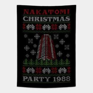 Nakatomi Plaza Christmas Party Knitted Tapestry