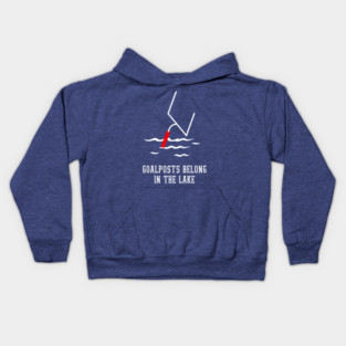 KU Football Goals Posts Belong in the Lake Kids Hoodie