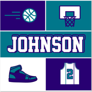 Larry Johnson 2 - Charlotte Hornets Posters and Art