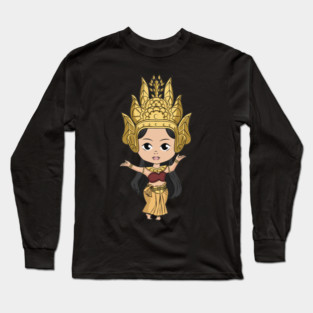 Khmer Cambodian Apsara Dancer Long Sleeve T-Shirt