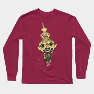 Khmer Cambodian Hanuman Traditional Masked Dancer Long Sleeve T-Shirt