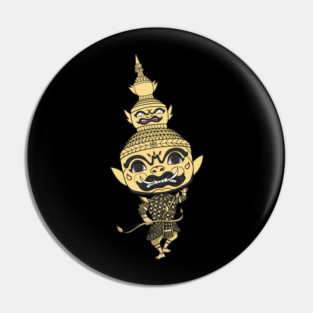 Khmer Cambodian Hanuman Traditional Masked Dancer Pin