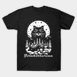 😼 THE ICELANDIC YULE CAT - Jólakötturinn 😼 T-Shirt