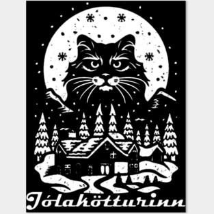 😼 THE ICELANDIC YULE CAT - Jólakötturinn 😼 Posters and Art